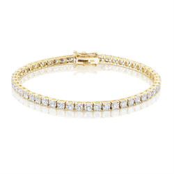 6.6ct Diamond Tennis Bracelet In 18ct Yellow Gold
